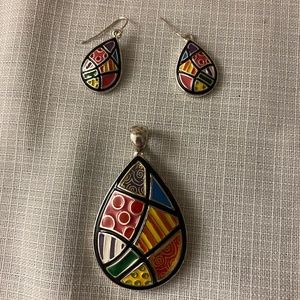 Necklace and Earrings set! (Pendant only-no chain)